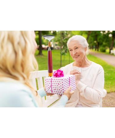 Extendable Back Scratcher with Massage Bead - Solid Wood Handle, Stainless Steel Claw - Handheld Massager for Women Men Adults - 1 Count - Buy Online on GoSupps.com