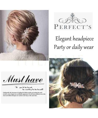 Yheakne Pearl Crystal Wedding Hair Clip Barrette - Gold Rhinestone Bridal Headpiece - Buy Online on GoSupps.com