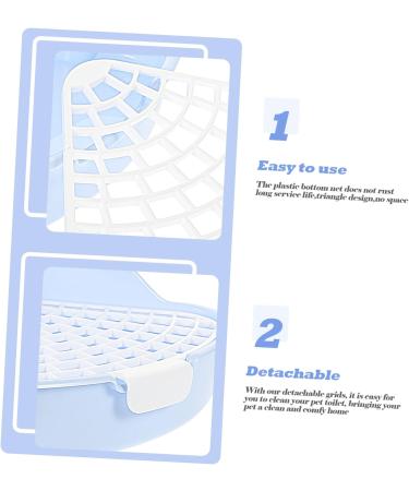 HANABASS Box Rabbit Toilet Rabbits Training Toilet Ferret Cage Small Animal Rabbit Bedding Rat Cage Bunny Pp 25X20X10CM Blue - Buy Online on GoSupps.com
