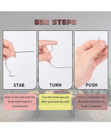 30 Pcs Hercules Hooks - Stainless Steel Wall Picture Hangers for Picture Frames, Planters, Clocks - No Nails Needed - Buy Online on GoSupps.com