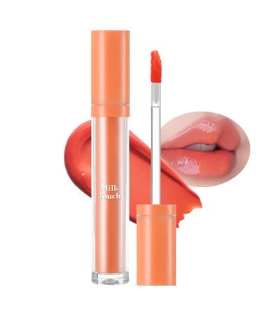 MILKTOUCH Glossy Jelly O Lip Tint (Peach Bear) - Vivid Color Moisturizing Lip Tint  Candy-Coated Gloss  Intense Pigment Formula for Clear and Syrupy Finish  Long-Lasting Glossy Lip Makeup 0.15 fl.oz.