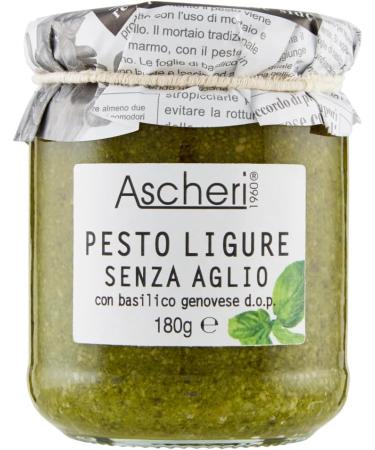  Italian Gourmet E.R. Ascheri 1960 Ligurian Pesto Without Garlic with Genoese Basil Set of 6 Pesto Sauces without Garlic with Genoese Basil 180 g + Italian Gourmet Tomato Pulp Box 400 g - Buy Online on GoSupps.com