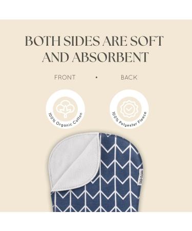 Dodo Babies 5-Pack Baby Burp Cloths with Pacifier Case and Clips - Soft Absorbent Cotton - Black, Blue, Grey & White - Buy Online on GoSupps.com