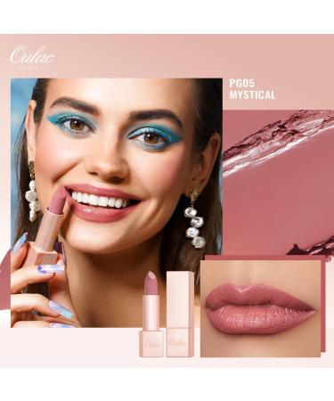 Oulac Pink Shimmer Lipstick - Moisture Tinted Lip Balm for Dry Lips (PG05) Mystical - Buy Online on GoSupps.com