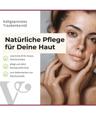 VITIS Vital Cold Pressed Grape Seed Oil 100 ml - Organic & Natural Health Benefits | International Shipping - Buy Online on GoSupps.com