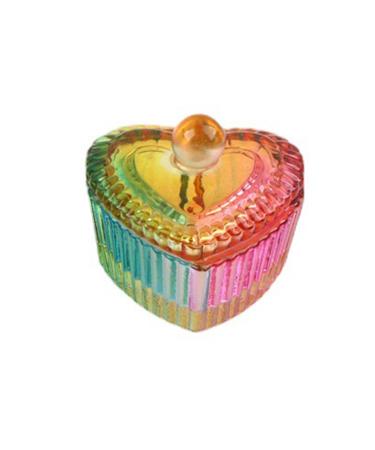 Walbest Color-Plated Dappen Dish for Acrylic Nails Liquid Holder Grass Nail Art Cup with Lid Monomer Dish for Acrylic Liquid Powder Manicure Glass Cup Nail Supplies  Heart