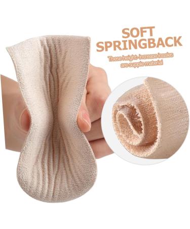 FRCOLOR Height Increase Insoles - Silicone Heel Cushion Pads for Men | 1 Set Orthotic Half Size Shoe Inserts | Invisible Comfort for Sports Shoes - Buy Online on GoSupps.com
