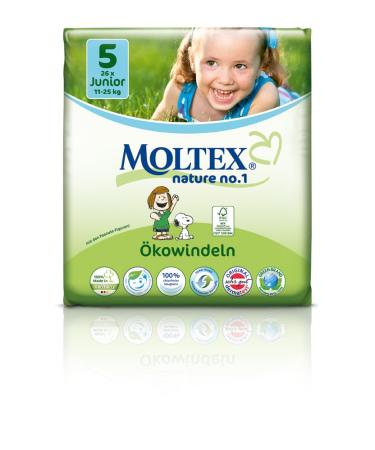 Box of 104 pcs. MOLTEX Nature No1 Peanuts Eco Diapers Baby Diapers JUNIOR Size 5 (11-25 kg) 4x 26 pcs.