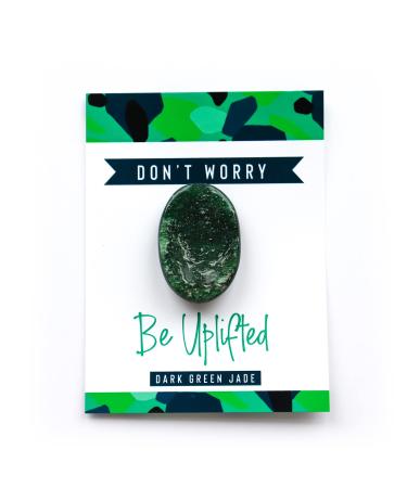 Dark Green Jade Crystal Worry Thumb Stone Meditation Spiritual Stress Relief Gift Birthday Stocking Filler Healing Energy Reiki Chakra