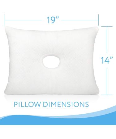 Firm Memory Foam Pillow with Ear Hole - 2 Pillowcases Included | Reduce Ear Pain from CNH, Pressure Sores, Post Surgery | Non-Adjustable - Buy Online on GoSupps.com
