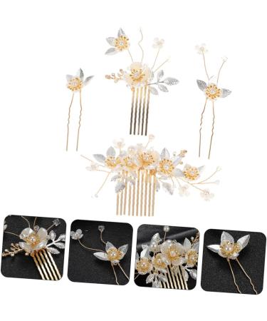 minkissy 4 Sets Hair Accessories Wedding Hair Comb Bride Hair Decor Bridal Rhinestone Headpiece Hair Decorations Pearl Trim Bride Hairpin Romantic Bridesmaid Rhinestones Zinc Alloy - Buy Online on GoSupps.com
