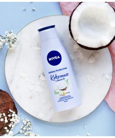 Nivea Body Sensual Care Lotion Coconut & Monoi Oil 4-Pack - 24H Moisture Fast-Absorbing Body Cream (200 ml Each) - Buy Online on GoSupps.com