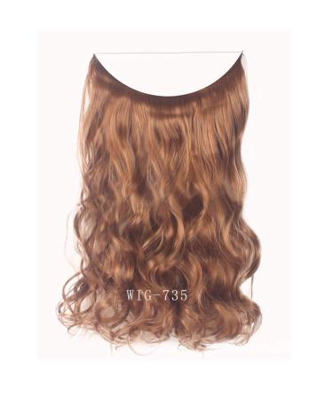 Invisible DIY 3/4 Half Head Hairpiece - Miracle Fish Wire Hair Extension WIG-735 | Body Wavy | International Shipping Available - Buy Online on GoSupps.com
