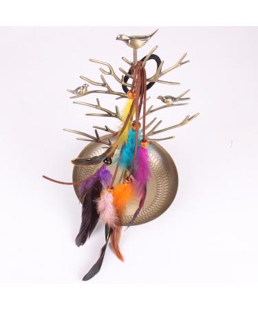 Fodattm Handmade Boho Hippie Hair Bands for Girls & Women - 3 Pack Elastic Ponytail Holders & Feather Hair Accessories - Buy Online on GoSupps.com