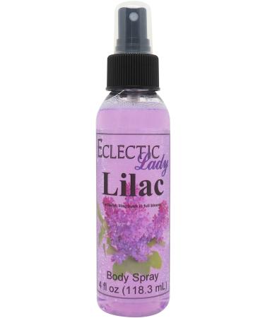 Lilac Body Spray for Women 4 Oz Mist with Long-Lasting Fragrance Light Floral Scent for Spring & Summer Sweet Fresh & Powdery Perfume Refreshing Aroma with Woodsy Tone For Daily Use Regular Strength 4 Fluid Ounces