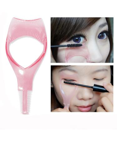 Elandy 2 PCS Pink Plastic Eyelash Mascara Guard & Comb - Perfect Lash Separator Applicator Guide - Buy Online on GoSupps.com