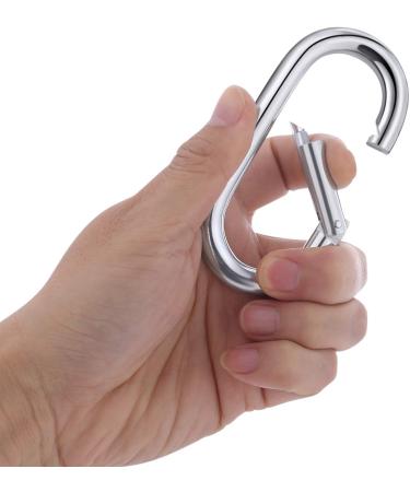 2pc 4 Inch Heavy Duty Carabiner Clips - Oval Shape Spring Snap Hook 10x100mm - Buy Online on GoSupps.com