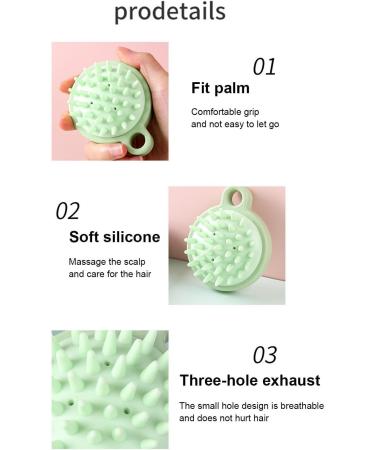 Shampoo Massage Brush | Wet & Dry Scalp Washer | Silicone Bristle Head Massager | Relaxation & Stress Relief | Shower Accessories for Men - Buy Online on GoSupps.com