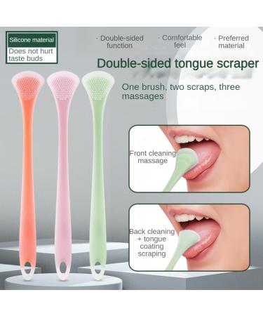Dcniyt Portable Tongue Scrapers - Soft Silicone Head Non-Slip Tongue Cleaners for Fresh Breath (Purple Violet) - Buy Online on GoSupps.com