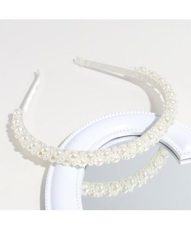 amangul Elegant Women's Hair Accessories Hairbands with Imitation Pearl Detail Fashionable Headpieces Headbands for Woman(Champagne One Size) - Buy Online on GoSupps.com