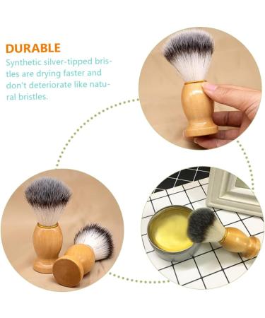 Magiclulu 8 STK Razor Brush Set - Stainless Steel & Wood Hairdressing Brushes for Face & Neck - Perfect for Hair Removal & Shaving - Buy Online on GoSupps.com