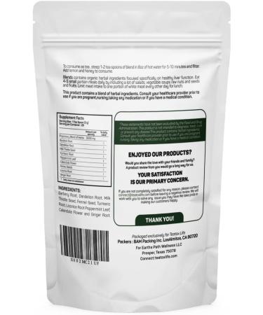 Organic Liver Cleanse Tea with Dandelion Root, Milk Thistle, Burdock Root & Licorice | Liver Detox Support - 85g | Made in USA - Buy Online on GoSupps.com