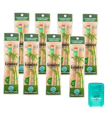 HDP Kids Bamboo Toothbrush Size:Pack of 8 with Bonus Color:Kids Bamboo