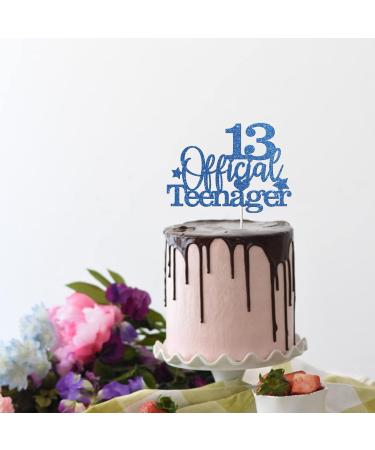 Tenhaisi Navy Blue 13 Official Teenager Cake Topper for Happy 13th Birthday Cake Topper Glitter Teens 13th Birthday Cake Decoration - 13 Years Old Birthday Anniversary Party Supplies - Buy Online on GoSupps.com