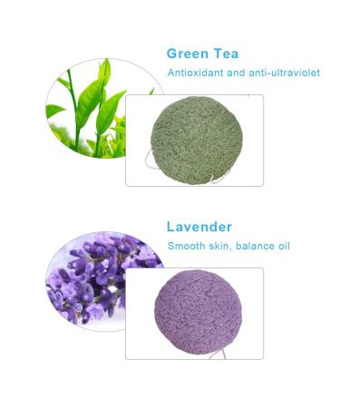 5 Colors Konjac Sponge Set | Natural Facial Cleansing & Care | Gentle Round Wash Puffs - Buy Online on GoSupps.com