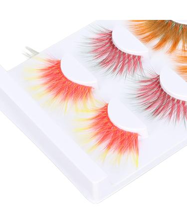 5 Pairs Colorful Eyelashes Set 6D Gradient Long Curled False Eye Lashes Soft Colored DIY Lash Extension Kit for Cosplay Stage Show - Buy Online on GoSupps.com
