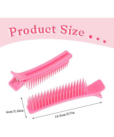 Giantree Hairdresser Non-Slip Hair Clips Comb Grip Clips for Hair Section Styling Hair Parting Combs Clips for Professional Salon Home Styling Section Haircuts Colouring Hair (Pink) - Buy Online on GoSupps.com