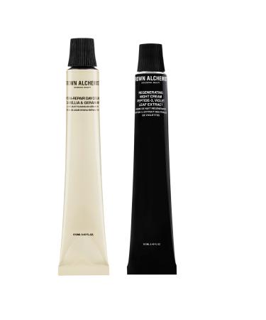Grown Alchemist AM PM Hydration Duo Skincare Kit - Skincare Set Gift Exclusive - Regenerating Vitamin C Night Cream 12 ml Hydra Repair Daily Moisturising Face Cream Firming Anti Wrinkle Cream 12 ml
