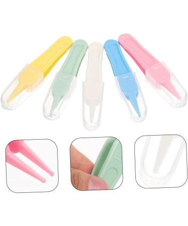 20-Piece Healeved Precision Tweezers Set for Baby Cleaning Supplies - Pink Round Head Booger Clip - Assorted Colors - Pack of 4 Medium Tweezers - Buy Online on GoSupps.com