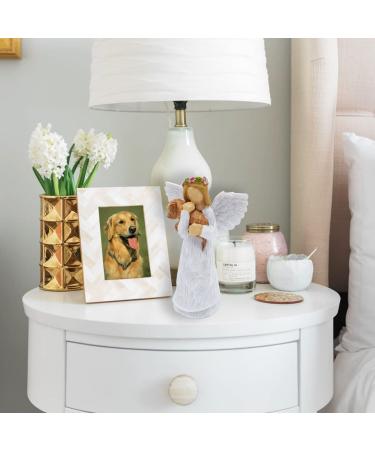 Angel of Friendship Dog Memorial Gift Set - Pet Sympathy & Remembrance with 7 Chakra Rainbow Bridge Bracelet - Buy Online on GoSupps.com