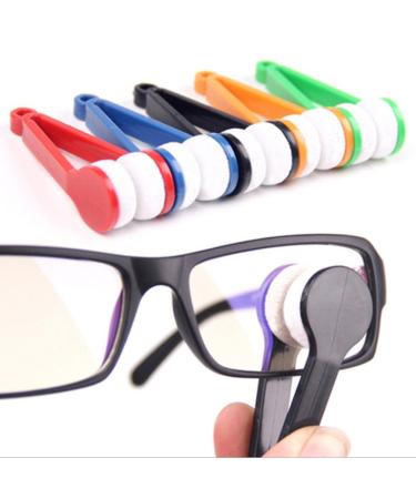 Krismile Hot Sale New 5ps Small Microfibre Glasses Eyeglasses Cleaning Clip Brush Spectacles Sun Easy Sunglasses Cleaner Mini Sun Glasses Eyeglass Microfiber Brush Cleaner Home Office Easy Travel Pocket friendly size
