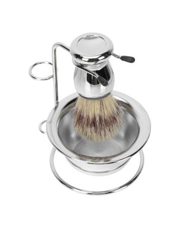 Fomiyes 1 set beard brush holder stainless steel container Face care set Razor For Face Stainless Steel Breadshale Razor foam cup.
