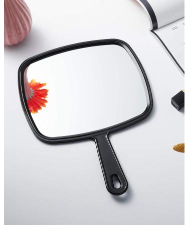 Nicole Fantini Professional Salon Large Handheld Mirror - Wide Angle Barber Hairdressing Makeup Mirror in Black - Buy Online on GoSupps.com