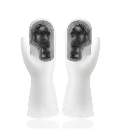 Bafnsiji Silicone Scrubbing Gloves Reusable Household Cleaning Gloves Silicone Kitchen Dish Glove Household Silicone Gloves Reusable Kitchen Gloves