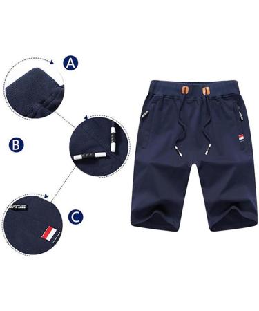 JustSun Men's Black Jogging Shorts with Zipper & Elastic Waist - Lightweight Sports Pants for Comfortable Fitness & Outdoor Activities - Buy Online on GoSupps.com