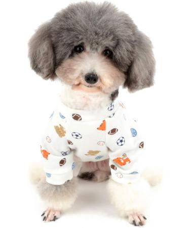 Zweita Adorable Dog Jumpsuit Pajama Overalls | Soft Cotton Puppy PJs | XL/XXL Pet Sleepwear with Bear & Football Print - Buy Online on GoSupps.com