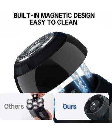 Best Mini Electric Razor for Bald Men - Portable Waterproof Head Shaver with Type-C Charging & LED Display - Buy Online on GoSupps.com