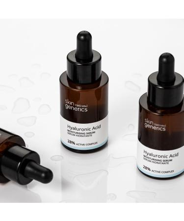 Skin Generics | Pure Organic Hyaluronic Acid Serum | 30ml | Moisturizing Concentrate that Regenerates and Increases Skin Elasticity | Paraben and Paraffin Free Facial Serum | 100% Vegan Moisturising Serum - Buy Online on GoSupps.com