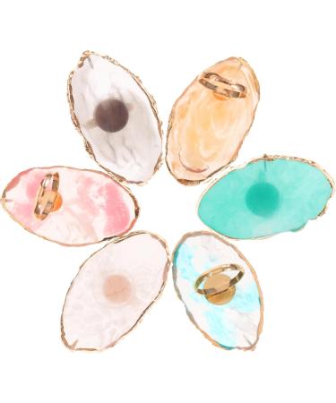 Ipetboom 30 Pcs Ring Palette for Nail Polish Mixing | Hybrid Nail Polish & Stamping Gel Palettes | Premium Resin Agate Design | International Shipping Available - Buy Online on GoSupps.com