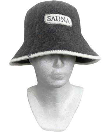 GMMH Sauna Hut - Premium Wollfilz Cap for Men & Women | Felt Sauna Hat Gray (1507) - Perfect Sauna Accessory - Buy Online on GoSupps.com