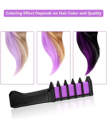 6 Pcs Hair Chalk Comb Set - Temporary, Non-Toxic & Washable Hair Dye for Adults & Kids - Buy Online on GoSupps.com