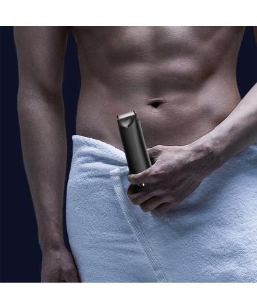 luxurious Trimmer for Men Replaceable Ceramic Blade Heads Waterproof Wet/Dry Groin & Body Shaver Groomer Easy Install Easy to Use B Black - Buy Online on GoSupps.com