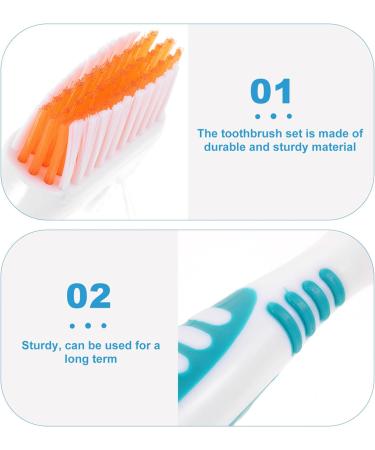 Healeved Toothbrush 2 Sets - Double-Sided Denture Brush with Carrying Case | False Teeth & Denture Cleaning Tool - Buy Online on GoSupps.com