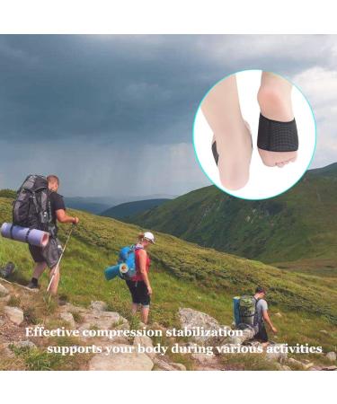 Copper Arch Support Sleeves (4PCS) for Plantar Fasciitis & Foot Care - Foot Compression Sleeve for Heel Spurs, Arches Pain Relief - Beige & Black - Buy Online on GoSupps.com