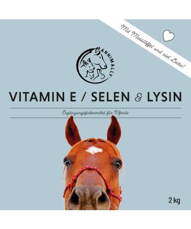Annimally Horse Vitamin E Lysine & Selenium Powder - 2kg Refill for Muscle Support & Performance - Buy Online on GoSupps.com