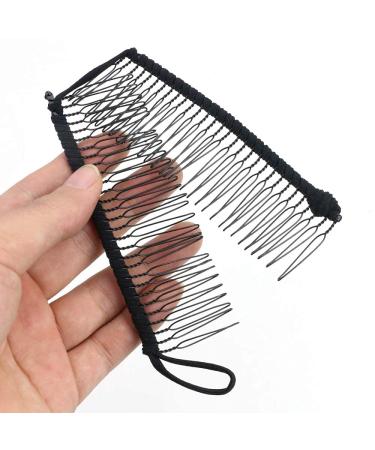Stretchy Banana Hair Clip Comb Tool for Thick Thin Curly Hair - Medium Black 30-Teeth - Lightweight & Adjustable - No Pressure or Headaches - Buy Online on GoSupps.com
